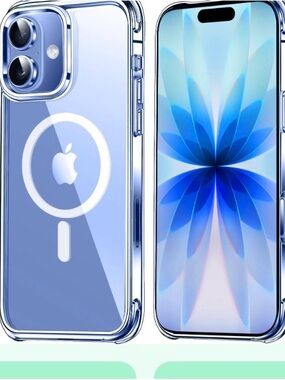 Apple Blue Clear MagSafe-Compatible iPhone Case